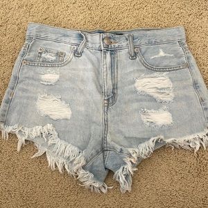 Aeropostale jean shorts, size 0, light blue wash